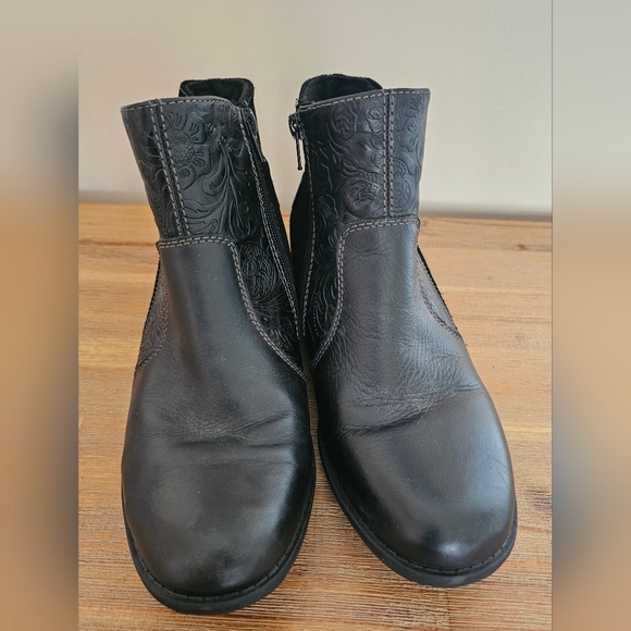 Earth Origins Navigate Noah Womens Black Leather Zipper Ankle & Booties Boots - Picture 4 of 9